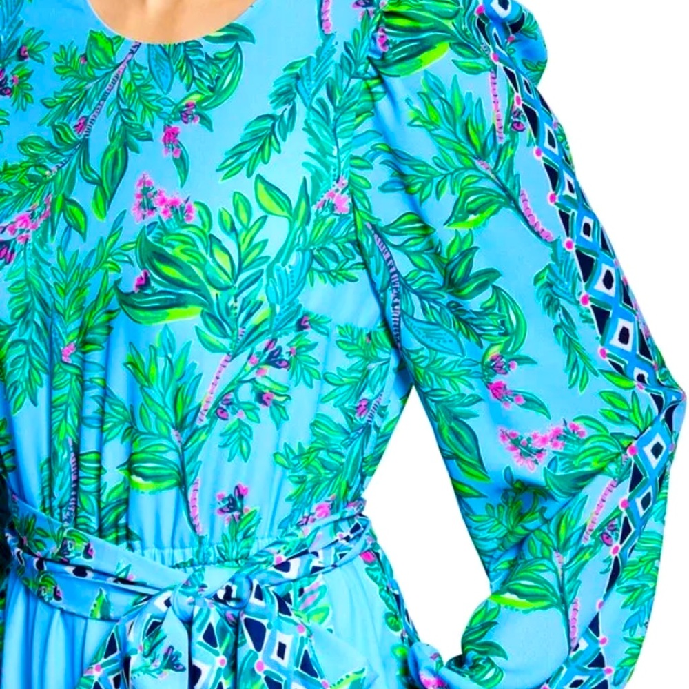 NWT LILLY PULITZER 2,4 CHYANNA PORTO BLUE BAMBOO FOREST New in original package - Picture 6 of 9